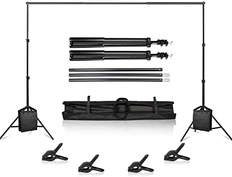 Photo 1 of SH Heavy Duty Background Stand, 2x2M Backdrop Support System Kit with Carry Bag for Photography Photo Video Studio,Photography Studio
