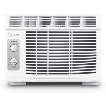 Photo 1 of MIDEA MAW05M1BWT Window Air Conditioner 5000 BTU with Mechanical Controls, 7 Temperature Settings, 2 Cooling and Fan Settings,110V, White
