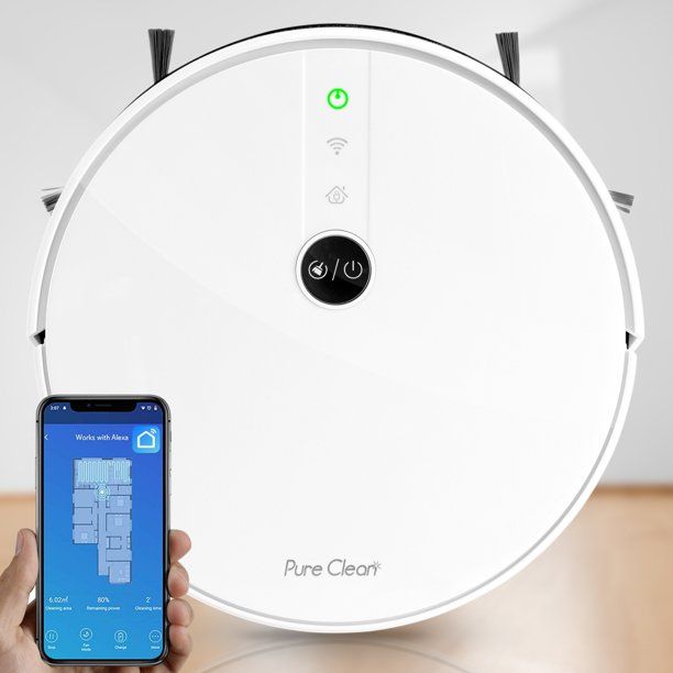 Photo 1 of Pure Clean PUCRC455 - Smart Robot Vacuum - Robot Cleaning Vacuum with WiFi App and Wireless Remote Control
