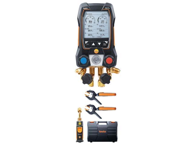 Photo 1 of Testo 557s Smart Digital Manifold Kit with Wireless Temperature and Vacuum Probes, -14 to 870 PSI
