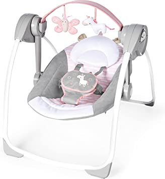 Photo 1 of Ingenuity Comfort 2 Go Portable Swing Flora Compact Swing with TrueSpeed
