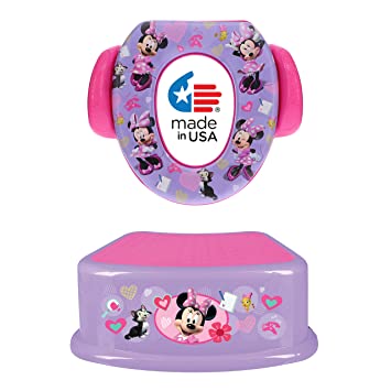 Photo 1 of Disney Minnie Mouse 2 Pc"Happy Helpers" Essential Potty Training Set - Soft Potty Seat, Step Stool
