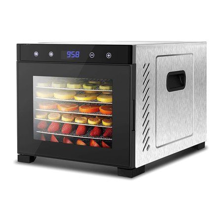 Photo 1 of NutriChef Electric 600 Watts Countertop Food Dehydrator with 6 Trays Silver
