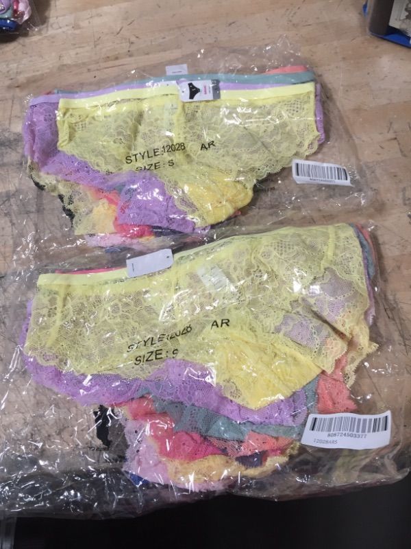 Photo 2 of Alyce Ives Intimates 12 Pack Womens Lace Bikini Assorted Colors - 2 PACKS SIZE SMALL