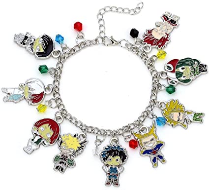 Photo 1 of 2 PACK My Hero Academia Bracelets, Charm Anime Novelty Jewelry Midoria Izuku Katsuki Bakugo Ochaco Uraraka Tenya Iida Shoto Todoroki Tsuyu Asui Eijir? Kirishima Anime Merch Gifts for Teen Girls and Boys
