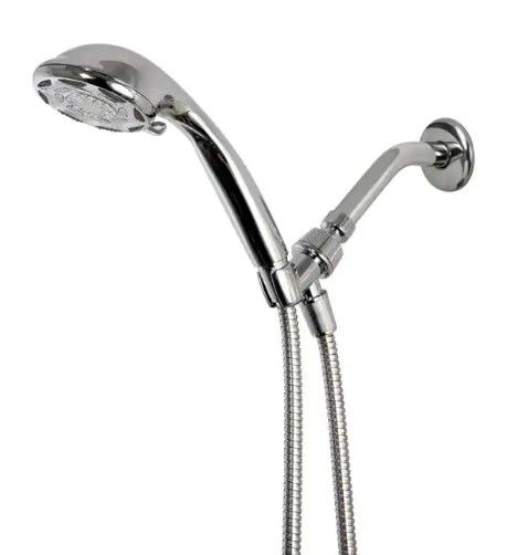 Photo 1 of 6-Spray 4 in. Wall Mount Handheld Shower Head in Chrome