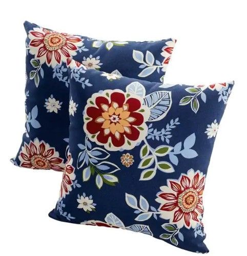 Photo 1 of 
Hampton Bay
Washed Blue Outdoor Throw Pillow (2-Pack)