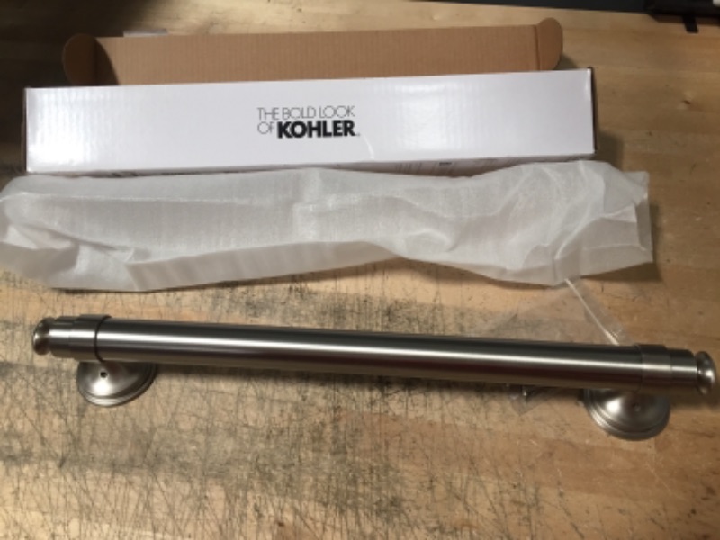 Photo 2 of 
KOHLER
Carmichael 16 in. Grab Bar in Vibrant Brushed NickeL