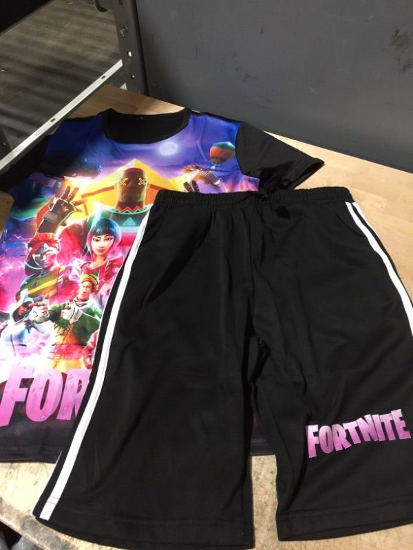 Photo 1 of Epic Games Fortnite Short Sleeve T-Shirt & Shorts Set Outfits 2 Piece Summer Tee Tops for Boys Girls Size Large 