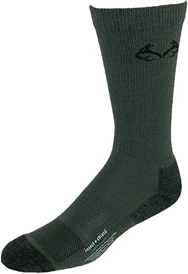 Photo 1 of Carolina Hosiery Mills Realtree Insect Shield Sock Olive (SIZE L) (3 PACK)
