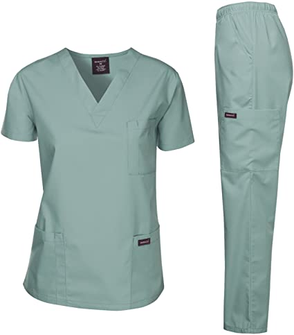 Photo 1 of Dagacci Scrubs Medical Uniform Women and Man Scrubs Set Medical Scrubs Top and Pants- Small 