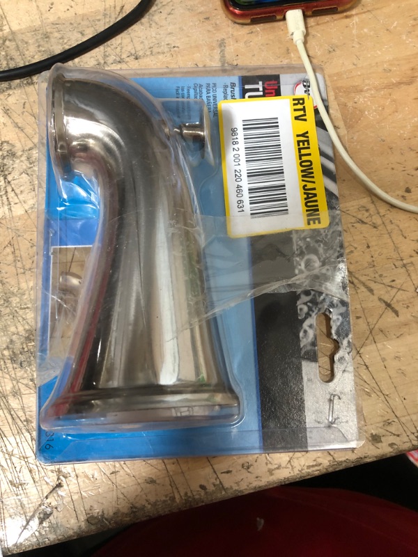 Photo 1 of 5-1/2 in. Decorative Tub Spout in Brushed Nickel
