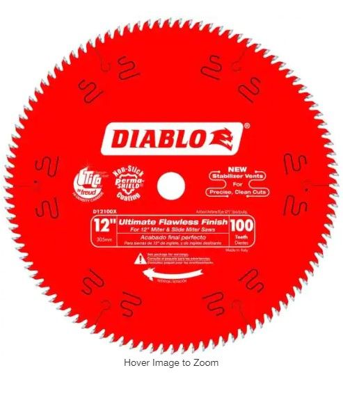 Photo 1 of 12 in. x 100-Tooth Ultimate Polished Finish Circular Saw Blade
