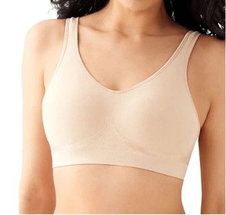 Photo 1 of Bali LIGHT BEIGE Comfort Revolution Microfiber Crop Bra, US Large
