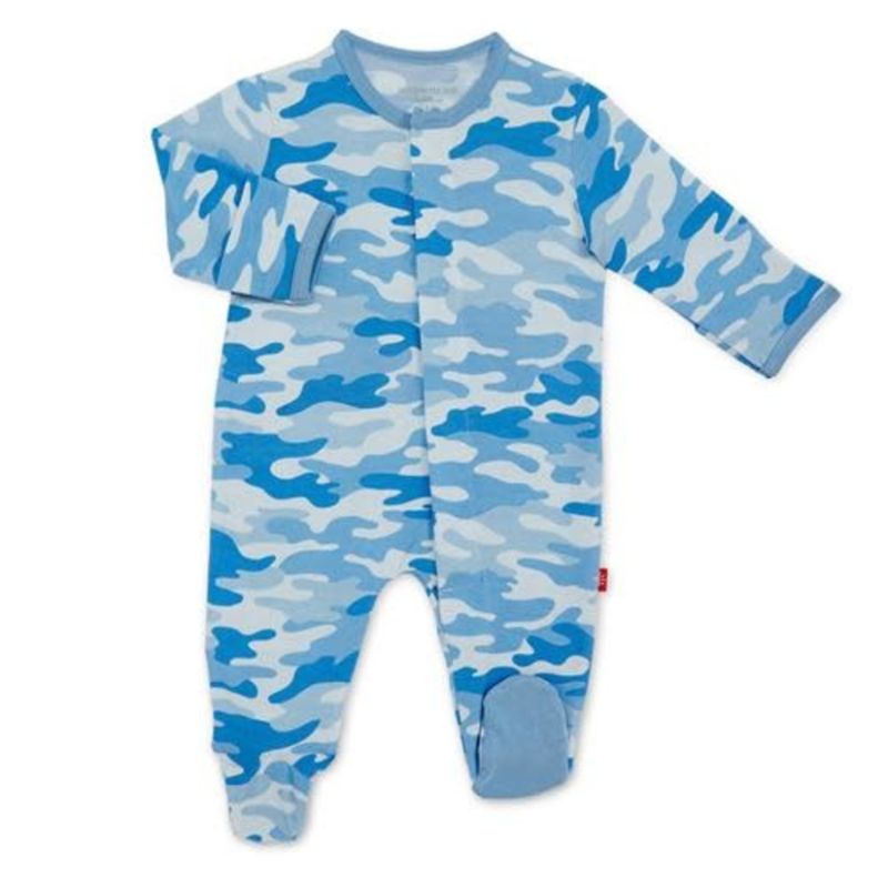 Photo 1 of Blue Camo Modal Footie Preemie- NB