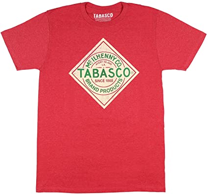 Photo 1 of Haunted Flower Tabasco Logo Mens Red Heather T-Shirt- XL