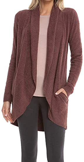 Photo 1 of Barefoot Dreams CozyChic Lite Circle Cardi, Rosewood Small
