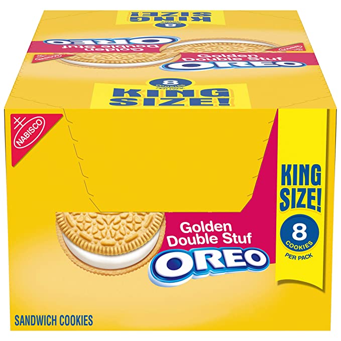 Photo 1 of ** MAY 04 2022**  ** NON-REFUNDABLE**  ** SOLD AS IS **
 EXP:OREO Double Stuf Golden Sandwich Cookies, Vanilla Flavor, 10 King Size Snack Packs
