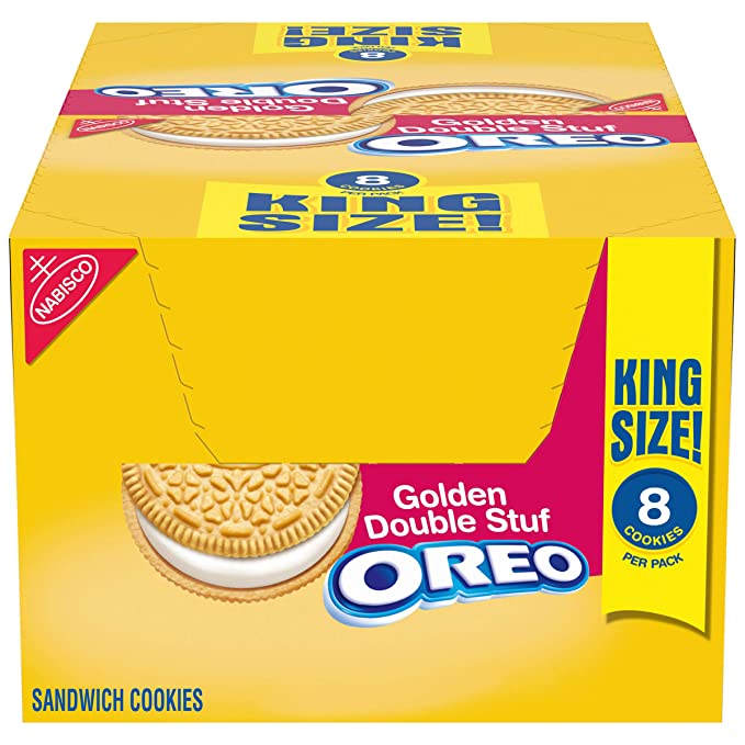 Photo 1 of ** MAY 04 2022**  ** NON-REFUNDABLE**  ** SOLD AS IS **
 EXP:OREO Double Stuf Golden Sandwich Cookies, Vanilla Flavor, 10 King Size Snack Packs