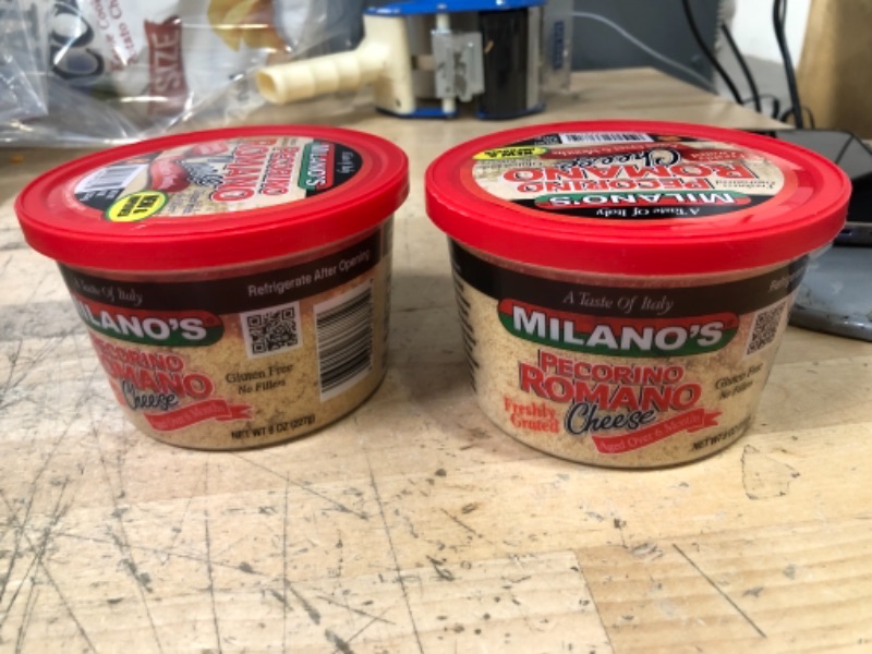 Photo 2 of ** EXP:05/11/22**  ** NON-REFUNDABLE**  ** SOLD AS IS***   ** SETS OF 2**
Milano's Romano Cheese Deli Cups, Grated Pecorino, 8 Ounce
