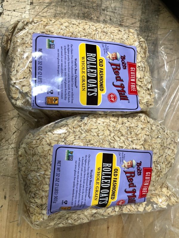 Photo 2 of ** EXP: 09 JUN 22**  ** NON-REFUNDABLE***  ** SOLD AS IS**
Bob's Red Mill Gluten Free Old Fashion Rolled Oats, 32oz 2 Pack
