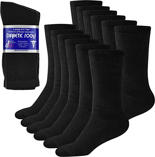 Photo 1 of Debra Weitzner Diabetic Ankle Crew Socks Mens Womens Non-binding Socks Loose Fit 12 PairS
SIZE: 10-13