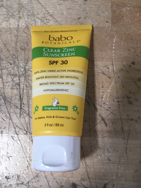 Photo 2 of ** NON-REFUNDABLE**  ** SOLD AS IS**
Babo Botanicals SPF 30 Clear Zinc Lotion, Fragrance Free, 3 Ounce
