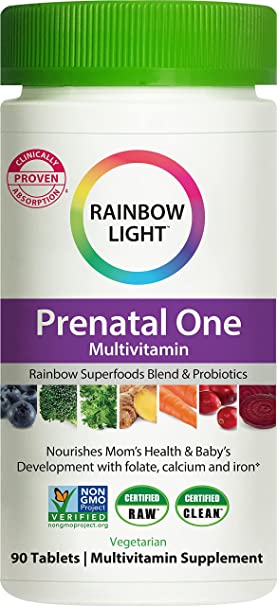 Photo 1 of ** EXP:07/22**   ** NON-REFUNDABLE**  ** SOLD AS IS**
Rainbow Light Prenatal One Multivitamin – High Potency, Clinically Proven Absorption of Vitamin D, B2, B5, Folate, Calcium, Zinc, Iron, Non-GMO, Vegetarian – 90 Tablets (3 Month Supply)
