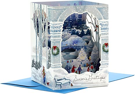 Photo 1 of ** SETS OF 2**
Hallmark Paper Wonder Pop Up Holiday Card (Snowy City)
