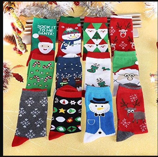 Photo 1 of  ** SETS O F2**
12 pairs mixed design women girls Christmas festive fun novelty cotton socks Christmas stockings size 35-38
