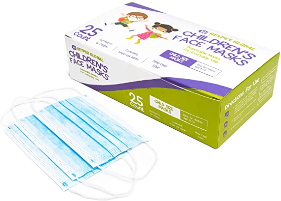 Photo 1 of **  SETS OF 3**
Heypex Global Children's Disposable Face Mask, 25 ct.
