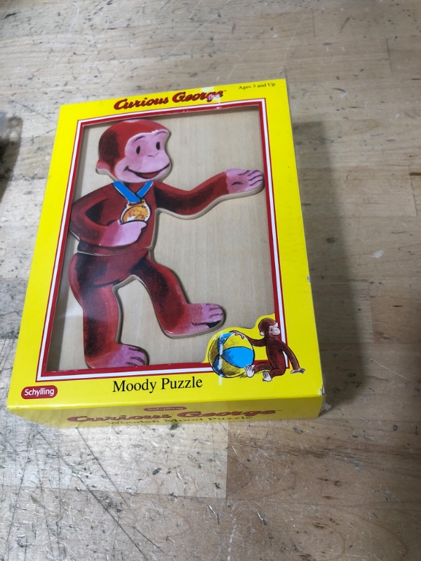 Photo 2 of Curious George Moody Puzzle - Jigsaw Puzzle by Schylling (CGMP)
