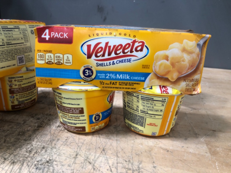 Photo 2 of ** EXP: 21 JUN 2022**  **  NON-REFUNDABLE***   *** SOLD AS IS***   *** SETS OF 5***
Velveeta Shells & Cheese Microwavable Shell Pasta & Cheese Sauce with 2% Milk Cheese (4 ct Pack, 2.19 oz Cups)
