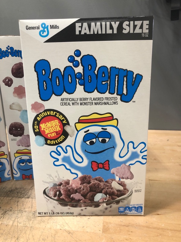 Photo 3 of ** EXP: 15 MAY 2022**   *** NON-REFUNDABLE***   *** SOLD AS IS**   ** SETS OF 6**
General Mills Cereals Boo Berry Cereal, 16 oz
