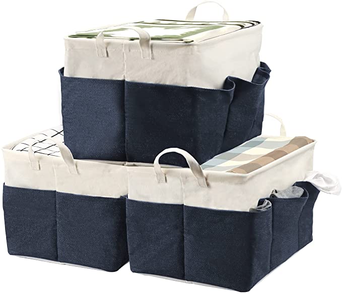 Photo 1 of ** SETS OF 2**
Hoikwo 3 Pack Well Standing Storage Basket Bins, with Side Pockets, Fabric Collapsible Basket for Organizing Shelf Nursery Home Closet (14.96 x 10.24 x 9.06 inches)

