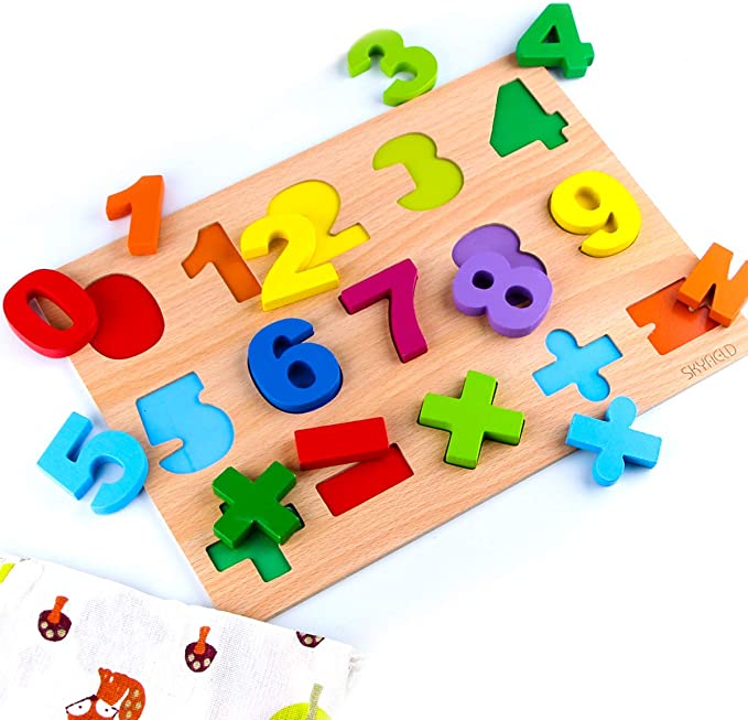 Photo 1 of ** SETS OF 3**
SKYFIELD Wooden Number Puzzles, Early Educational Developmental Toy for 2, 3, 4, 5, 6 Years Old Boys and Girls, for Toddlers, Kids, Preschoolers, 13.4'' L x 9.8'' W
