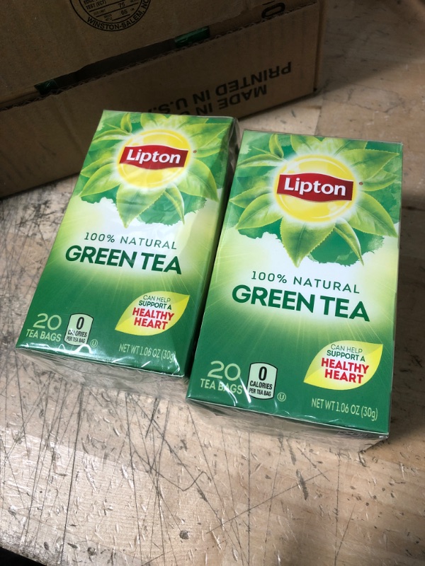 Photo 2 of ** EXP: JUN 29 2022**  *** NON-REFUNDABLE**   *** SOLD AS IS**
Lipton Tea 100% Green Tea, 20-count (Pack of6)
