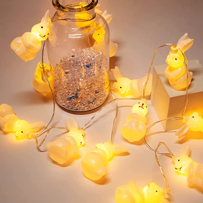 Photo 1 of ** SETS OF 3**
DomeStar Easter Rabbit LED String Lights with Battery Powered, Rabbits Light 10FT 20PCS, Indoor/Outdoor Decorative Light, Hanging Fairy Lights for Spring, Garden, Patio, Easter Decor (Rabbit)
