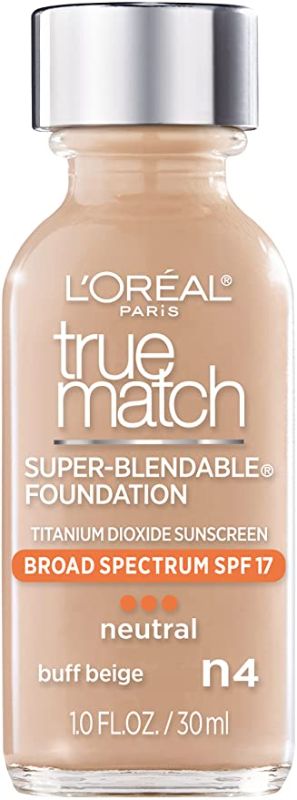 Photo 1 of ** EXP: 03/2022*** NON-REFUNDABLE**   ** SOLD AS IS**
SETS OF 6***    **** BUNDLE**
L'Oreal Paris Makeup True Match Super-Blendable Liquid Foundation, Buff Beige N4, 1 Fl Oz,1 Count
