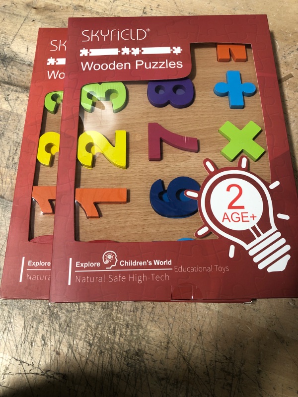 Photo 2 of ** SETS OF 2**
SKYFIELD Wooden Number Puzzles, Early Educational Developmental Toy for 2, 3, 4, 5, 6 Years Old Boys and Girls, for Toddlers, Kids, Preschoolers, 13.4'' L x 9.8'' W
