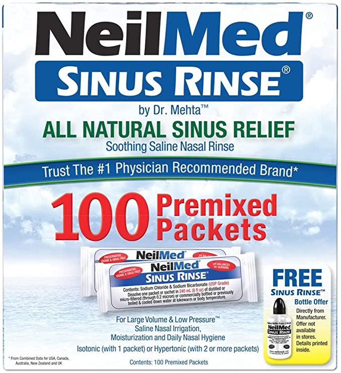 Photo 1 of ** EXP: 05/2023**   **NON-REFUNDABLE**   *** SOLD AS IS***
Neilmed Sinus Rinse - Nasal Rinse Refill Kit - 100 per Box
