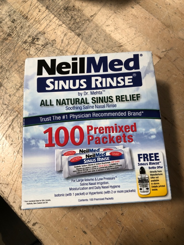 Photo 2 of ** EXP: 05/2023**   **NON-REFUNDABLE**   *** SOLD AS IS***
Neilmed Sinus Rinse - Nasal Rinse Refill Kit - 100 per Box
