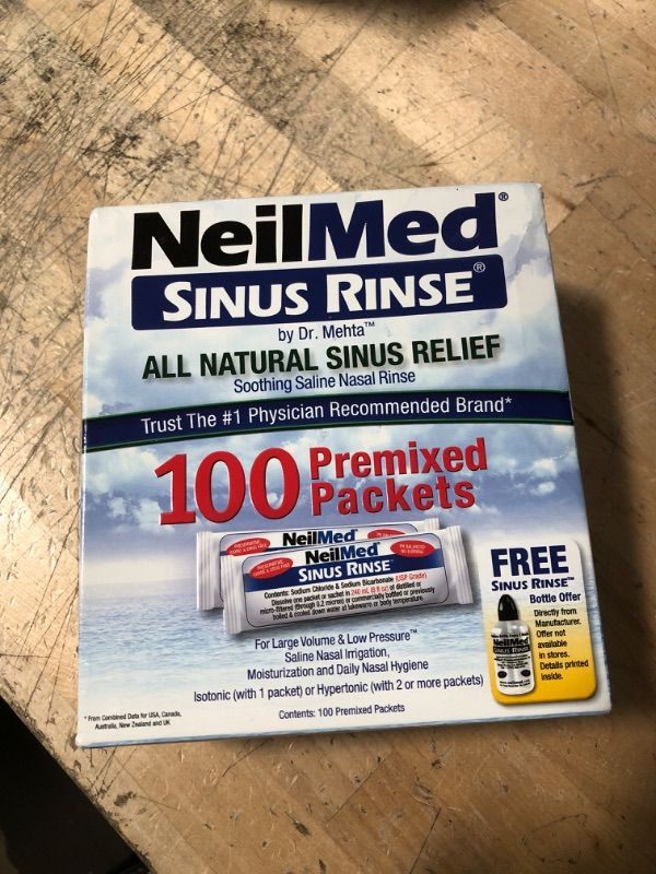 Photo 2 of ** EXP: 05/2023**   **NON-REFUNDABLE**   *** SOLD AS IS***
Neilmed Sinus Rinse - Nasal Rinse Refill Kit - 100 per Box
