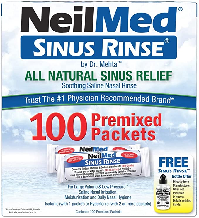 Photo 1 of ** EXP: 05/2023**   **NON-REFUNDABLE**   *** SOLD AS IS***
Neilmed Sinus Rinse - Nasal Rinse Refill Kit - 100 per Box