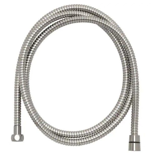 Photo 1 of 86 in. Stainless Steel Replacement Shower Hose in Brushed Nickel
