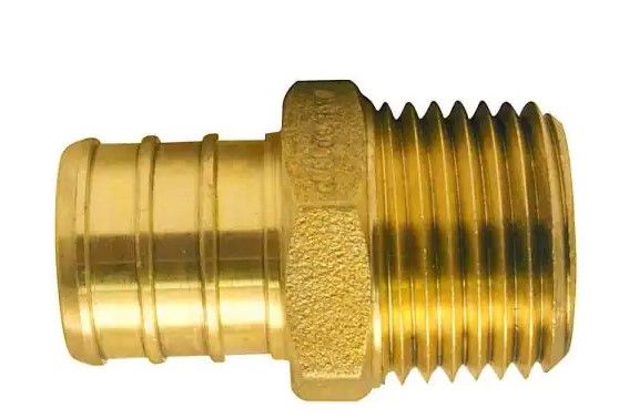 Photo 1 of ** SETS OF 5**
3/4 in. Brass PEX Barb x 1/2 in. Male Pipe Thread Reducing Adapter
