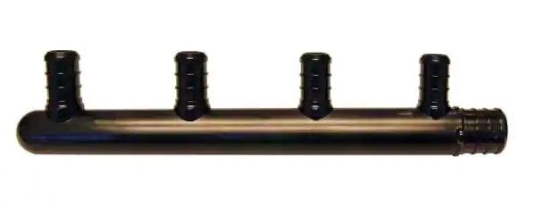 Photo 1 of ** SETS OF 2**
3/4 in. Barb Inlets x 1/2 in. Barb 4-Port PEX Closed Plastic Manifold
