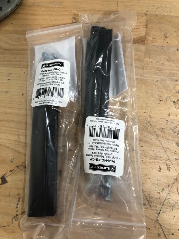 Photo 1 of ** SETS OF 2**
Tapered Edge 1 in. to 4 in. (25 mm to 102 mm) Matte Black Adjustable Drawer Pull