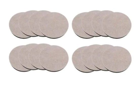 Photo 1 of 3-1/2 in. Reusable Felt Round Furniture Sliders for Hard Floors (16-Pack)
COLOR:DARK BROWN