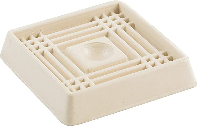 Photo 1 of ** SETS OF 6**
2 in. WHITE Square Smooth Rubber Floor Protector Furniture Cups for Carpet & Hard Floors (4-Pack)
